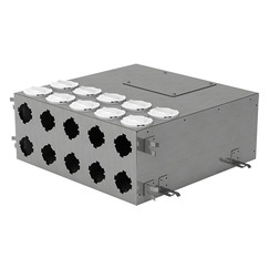 Kovový distribučný box na prepojenie systému Flexitech Ø 63 mm s 10 vývodmi MADB 1160