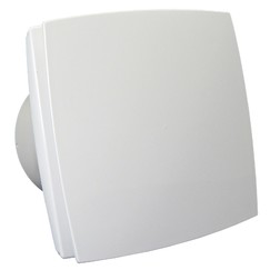 Ventilátor do kúpeľne s predným panelom a časovým dobehom na 12V do vlhkého prostredia Ø 100 mm