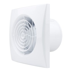 Tichý ventilátor do kúpeľne s plastovou spätnou klapkou Ø 100 mm