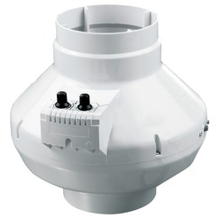 Ventilátor do potrubia radiálny s teplotným čidlom a regulátorom otáčok Ø 125 mm